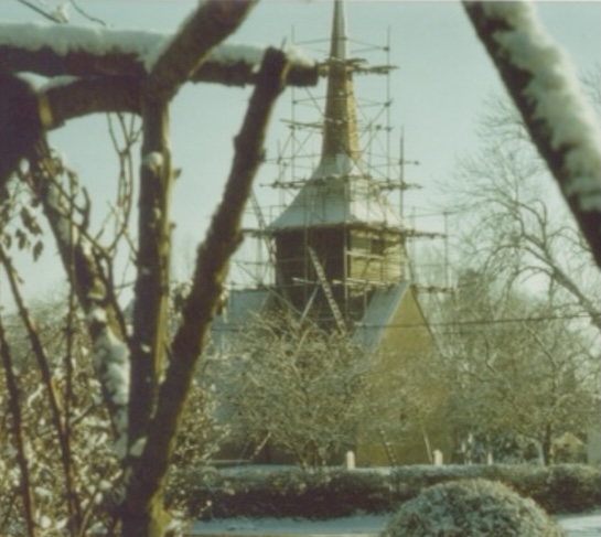 Church Spire Re-shingled